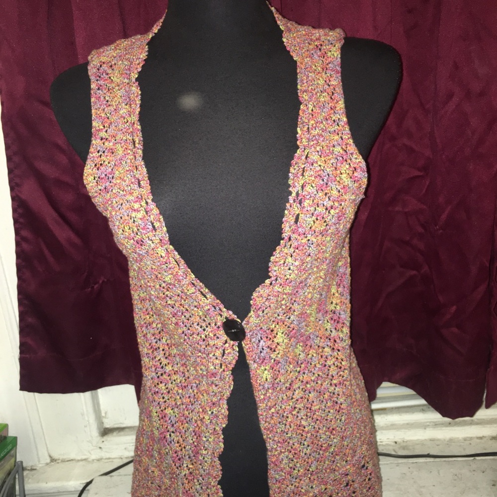 Talbots crochet vest